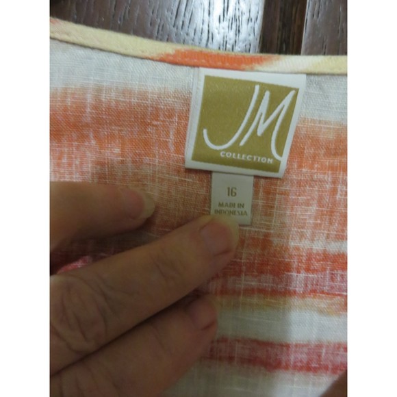 J M COLLECTIONS LADIES STUDDED TUNIC STYLE TOP SIZE L - Picture 3 of 4